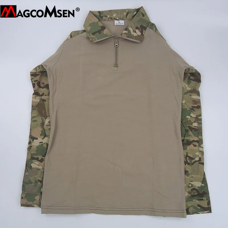 MAGCOMSEN в стиле милитари с камуфляжным принтом Футболка Для мужчин SWAT Солдат