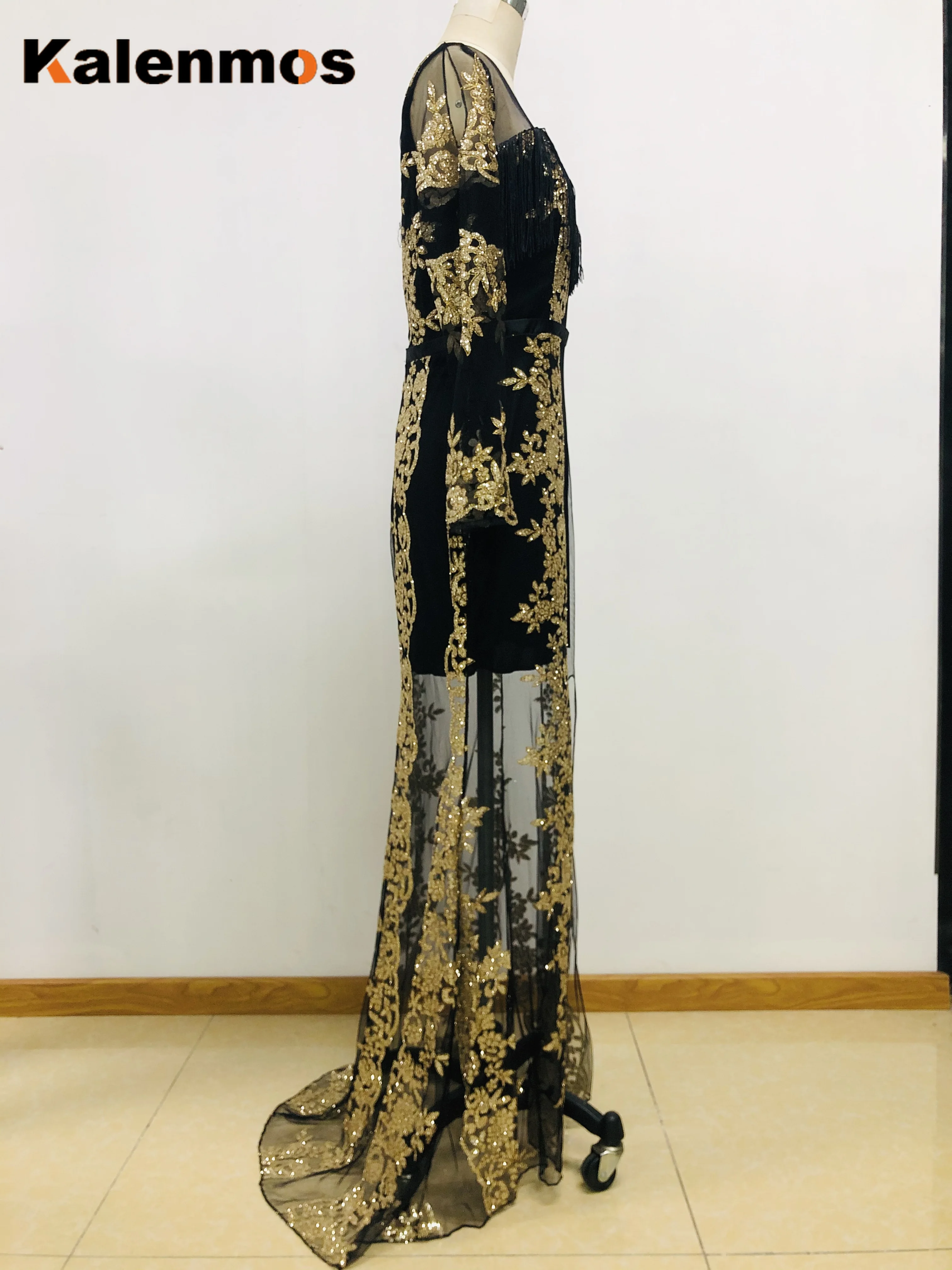 Женское вечернее платье с блестками сексуальное облегающее Сетчатое длиной до