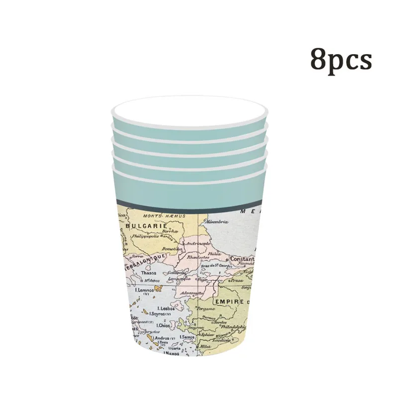 8 шт. карта бумажная кружки тарелки салфетки украшения для детского дня рождения