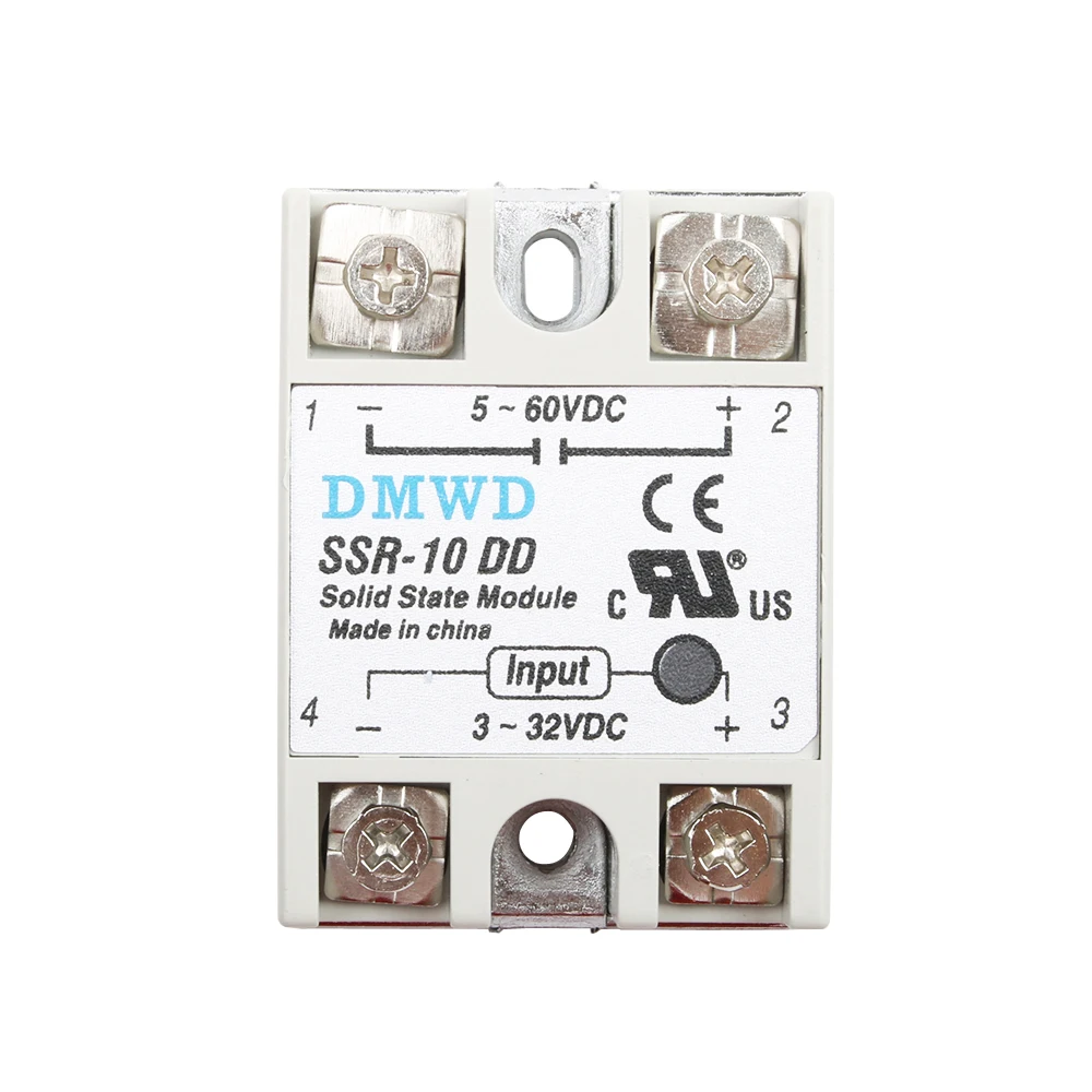SSR 10DD Лидирующий бренд твердотельные реле SSR-10DD SSR-25DD SSR-40DD SSR-50DD на самом деле 3-32 постоянного тока 5-60 DC полупроводниковое реле постоянного тока твердотельные - Габаритные размеры: SSR 10DD
