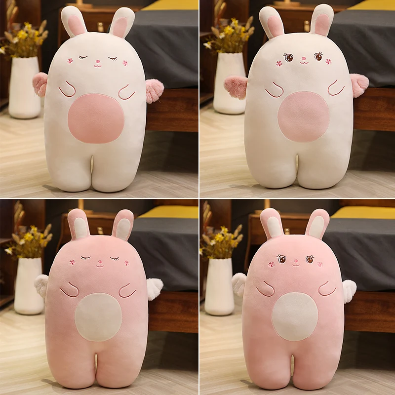 

65/95cm Angel Sakura Plush Bunny Toy Stuffed Sweet Pink White Rabbit Pillow Sleeping Friend Overnight Snuggle Plushie For Girls