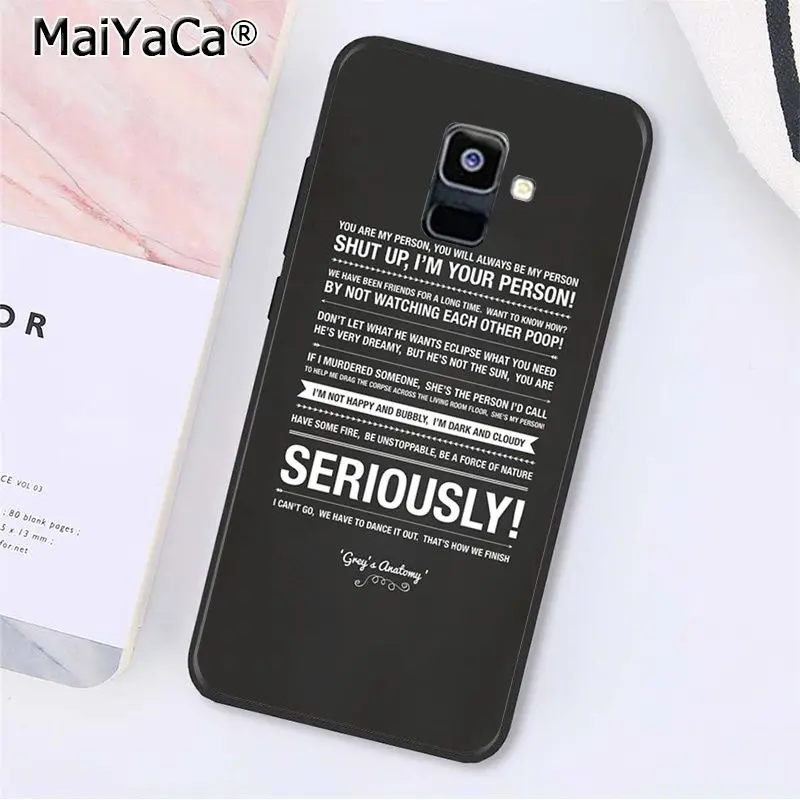 A11 MaiYaCa Американский ТВ Анатомия чехол для телефона для samsung Galaxy A7 A8 A6 плюс A750 A9 A50 A70 A20 A30 A40 - Цвет: A11