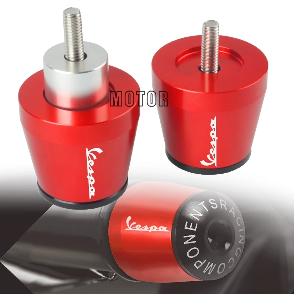 

7/8mm CNC MotorHandlebar Grips Handle Bar Cap End Plug For scooter Vespa LT LX GT GTS GTV 60 125 150 200 250 300 300ie 2018 2019