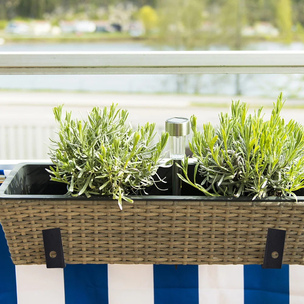 

4 pairs of Iron Arc Rectangular Hanging Flower Box Bracket Flower Holder