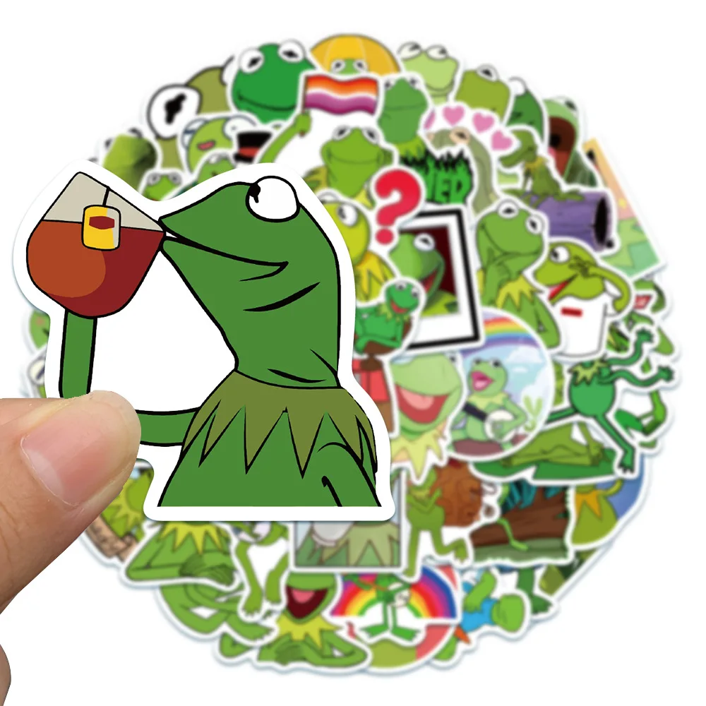 

10/30/50Pcs Kermit Forg Cartoon Stickers For Car Luggage Bicycle Motorcycle Phone Laptop Phone Fridge Guitar Cool Funny Spoof
