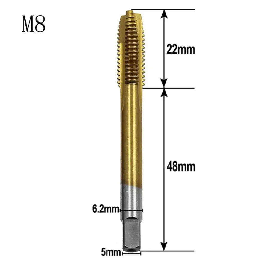 

Straight groove tap M3-M8 high speed steel tapping internal thread set for titanium-plated screw point machine