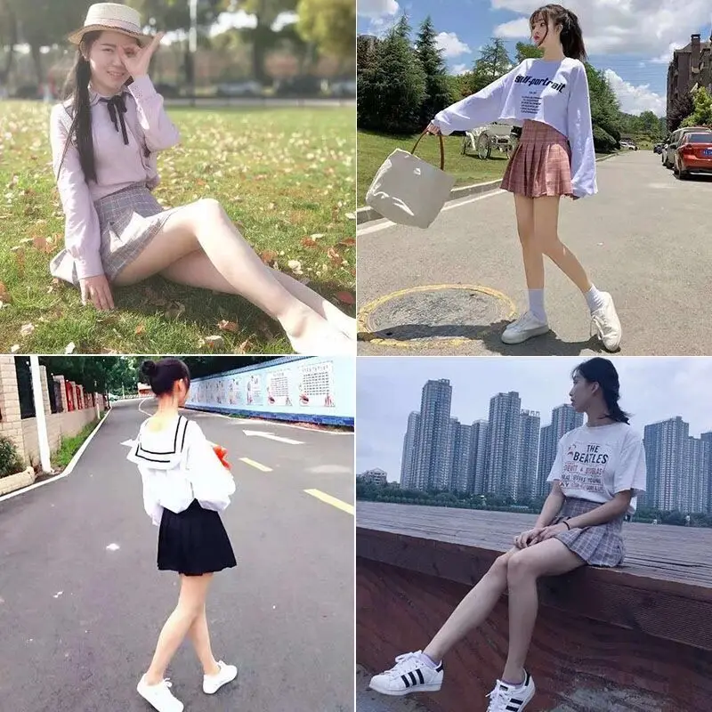 

Pleated skirt female student Korean short skirt four seasons new skirt show thin high waist A-line skirt