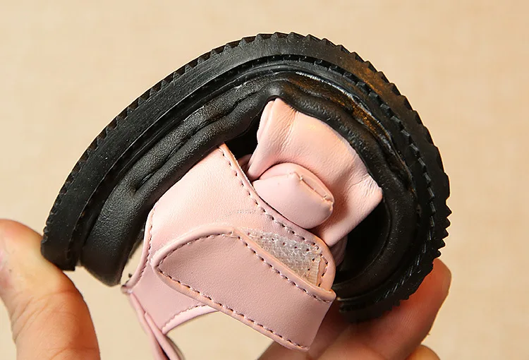 Летняя детская пляжная обувь Обувь принцессы с бантом для девочек Нескользящие