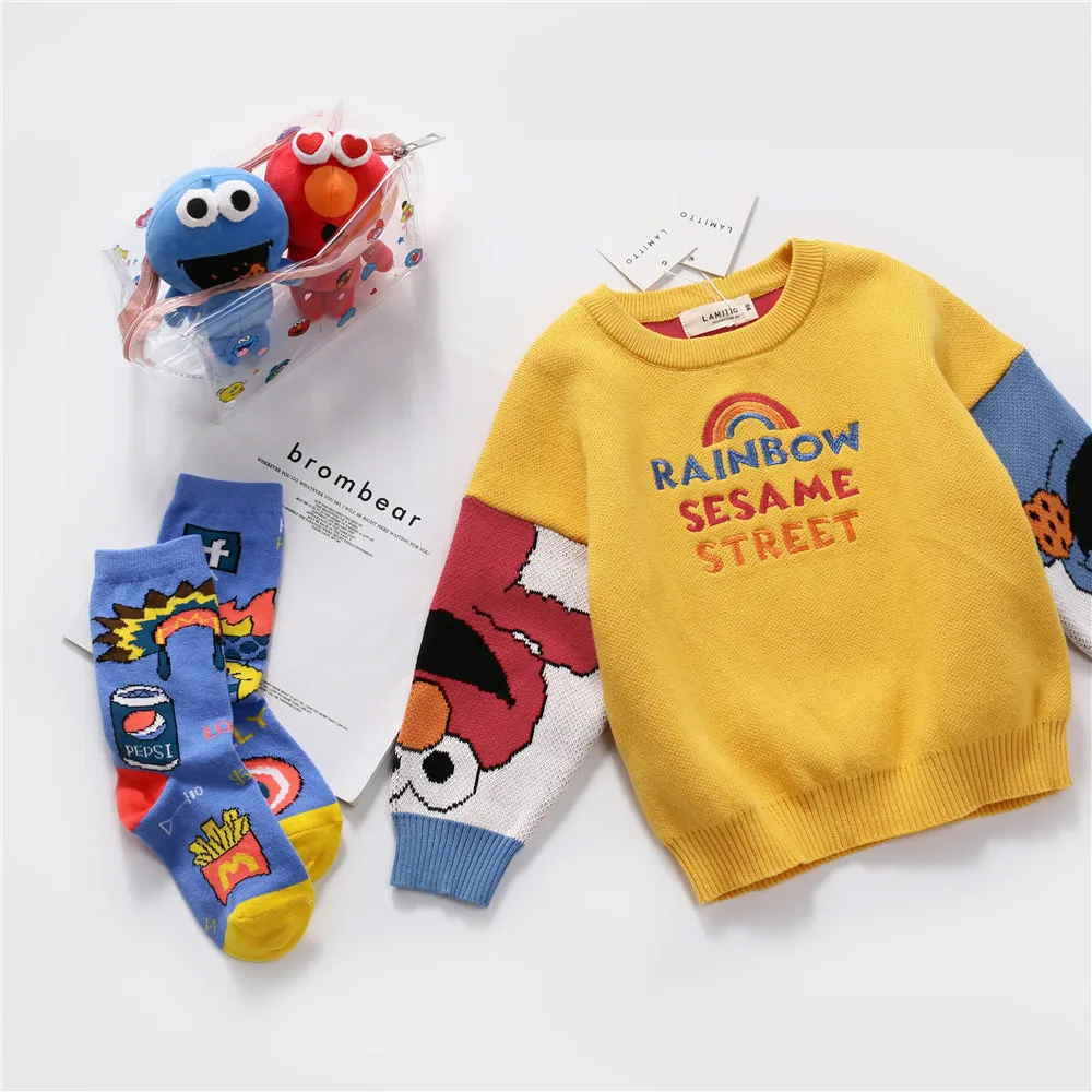 Tonytaobaby/осенне зимняя новая детская одежда для мальчиков и девочек свитер из