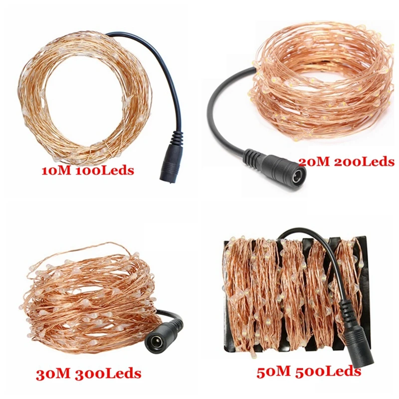 Светодиодная гирлянда с дистанционным адаптером Мерцающая освещение для