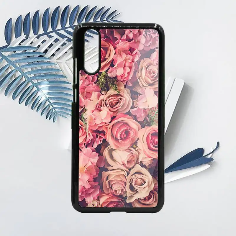 

Elegant Pink Purple Peony Flower On the Vase Phone Case PC For Samsung galaxy S note 8 9 20 10 e lite2019 plus pro ultra