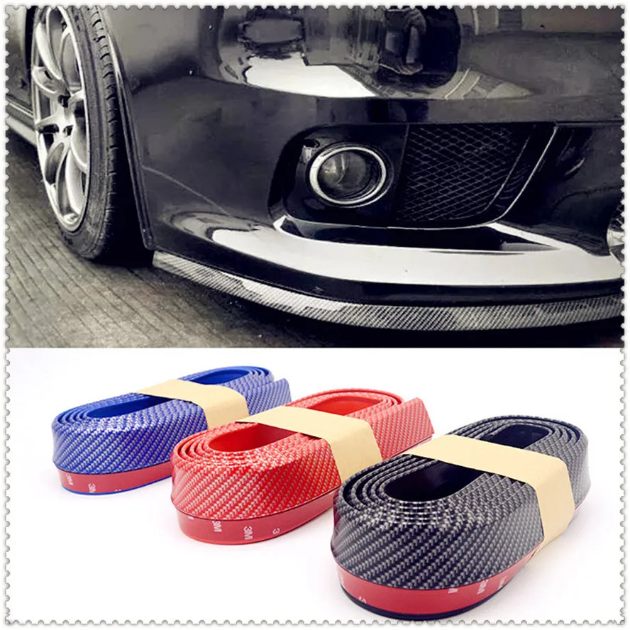 Автомобильные полоски для губ разветвитель спойлер двери бампера из углеродного