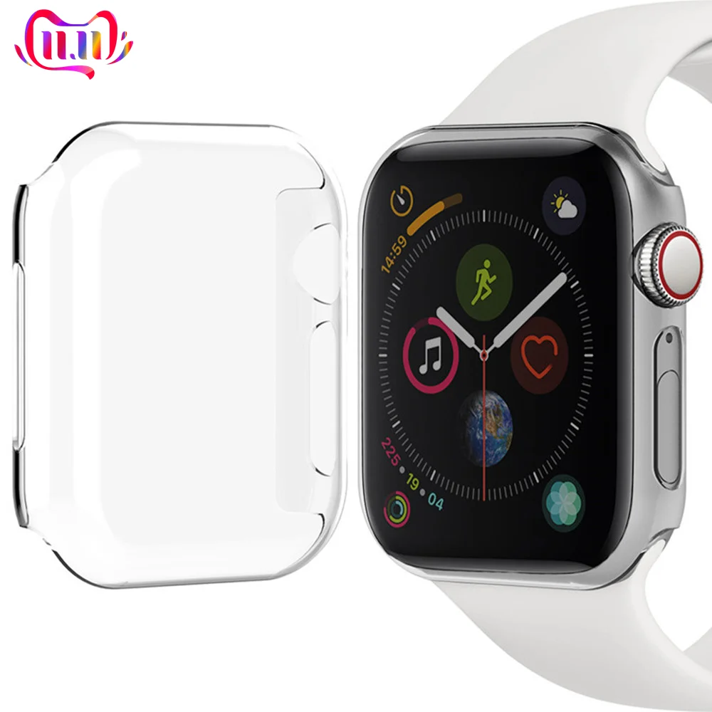 Чехол для часов Apple Watch band 44 мм 40 42 38 цветной чехол с рамкой из поликарбоната apple series