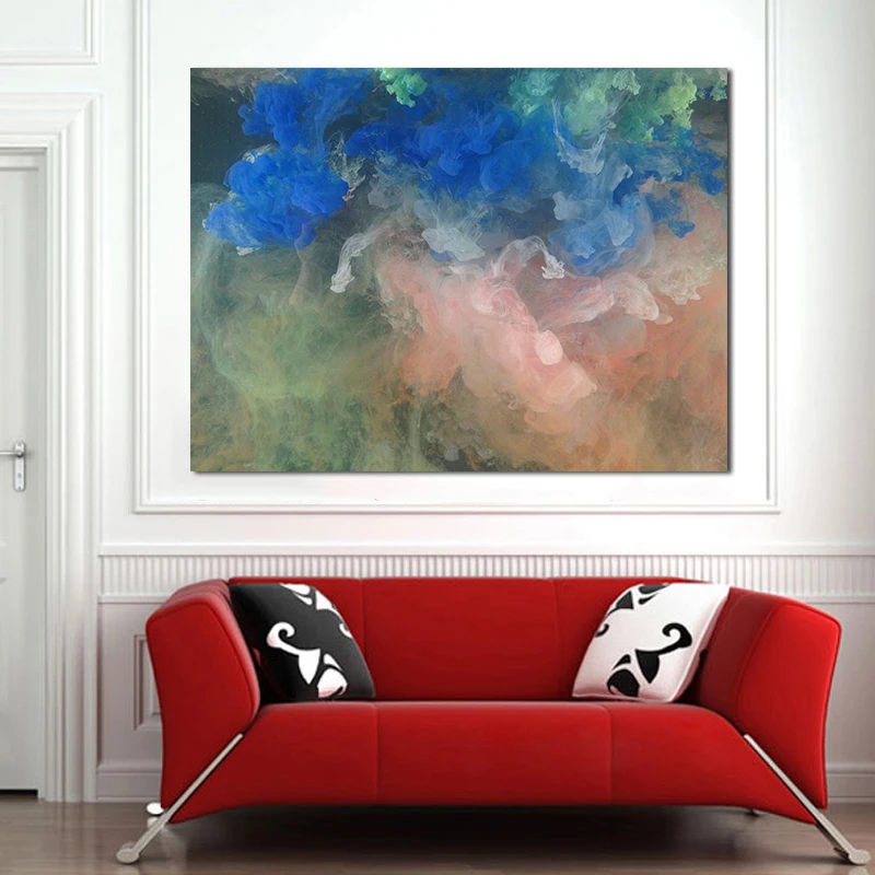 

JQHYART Canvas Art Pink and blue Symphony painting For Living Room Home Decoration Wall Painting No Frame Posters And Print