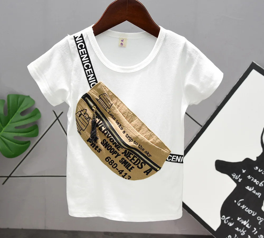 Новый комплект летней одежды для мальчиков детей ясельного возраста футболка