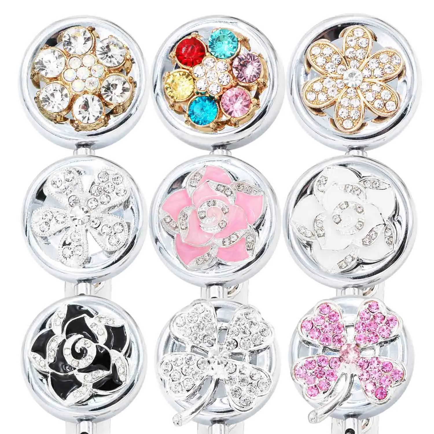 Idclip 1 шт. 3 2 см выдвижной держатель для значков зажимы ремня металлический значок