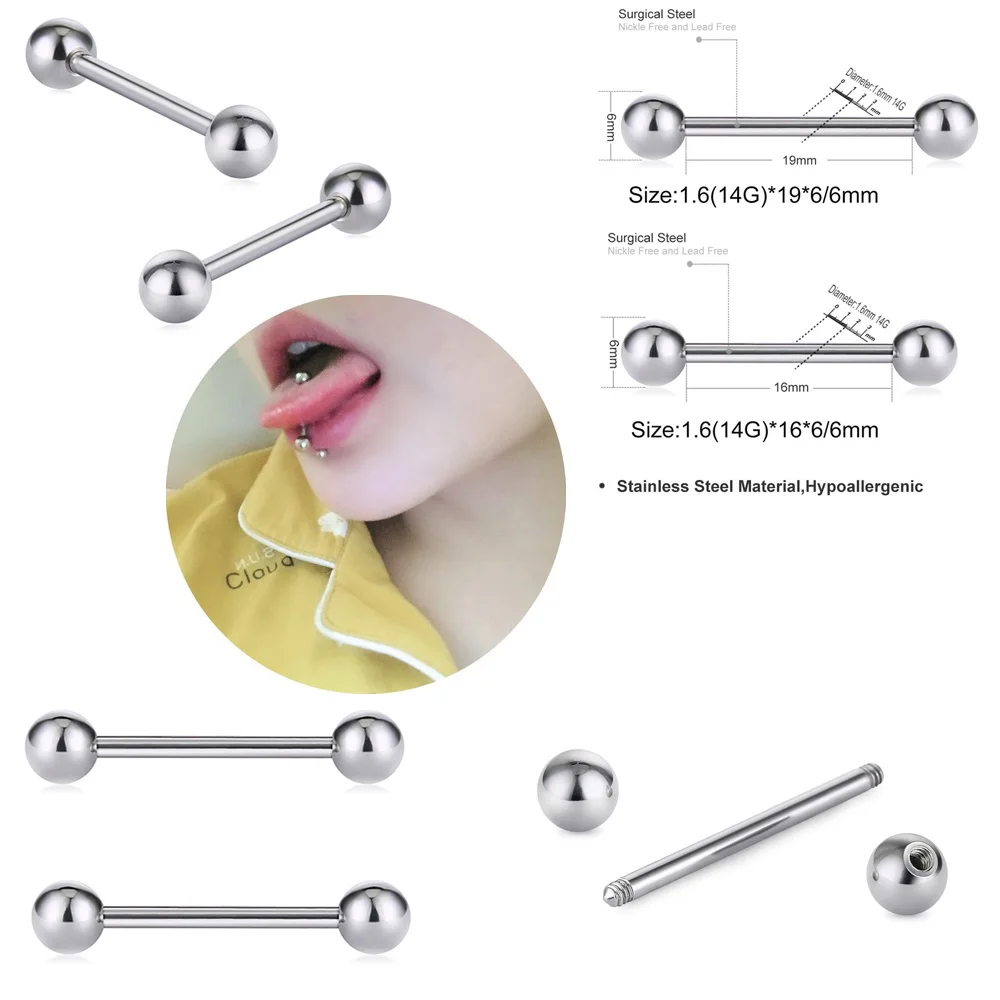 Пирсинг женский из нержавеющей стали в стиле панк щипцы для прокола языка губ