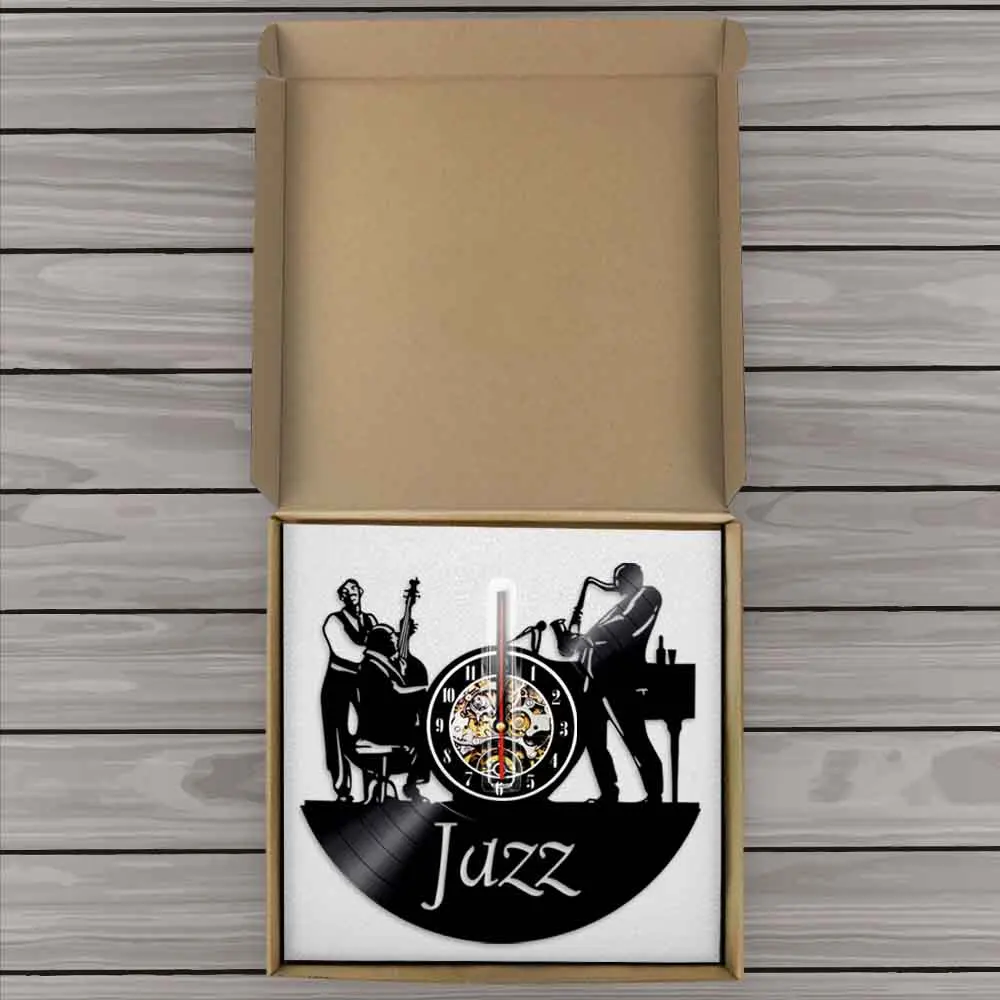 Настенные часы Jazz Band с виниловой пластиной классический джазовый музыкальный