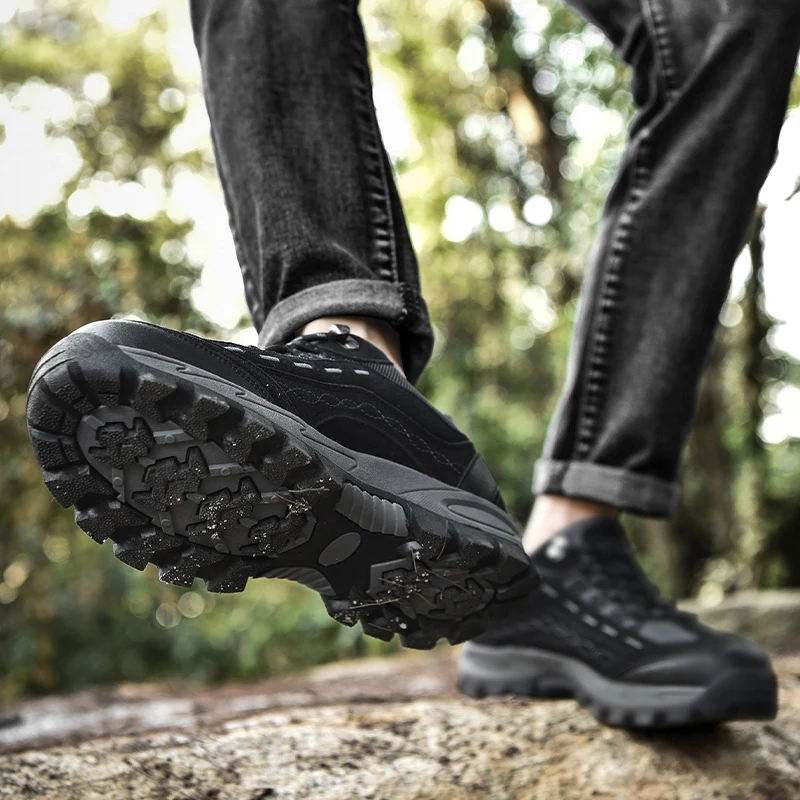 

New Arrival Classics Style Men Hiking Shoes Lace Up Men Sport Shoes Outdoor Jogging Trekking Sneakers