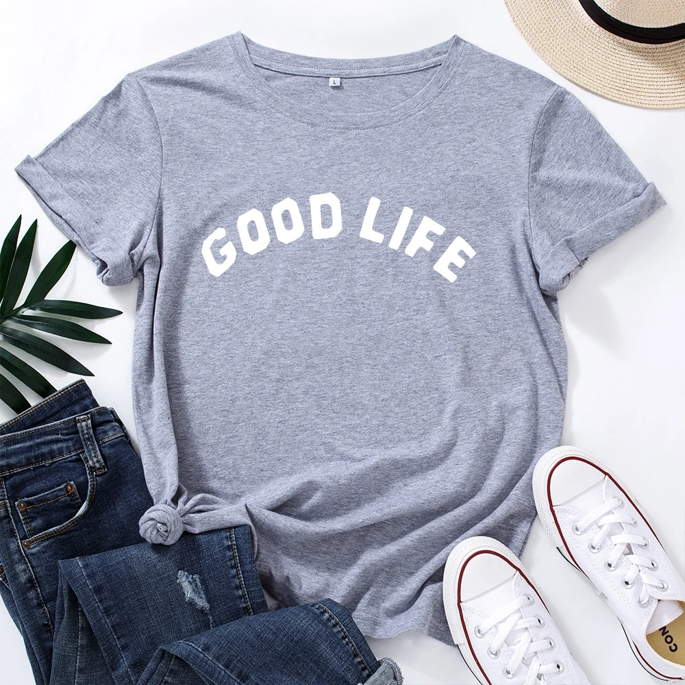 

Women's T-shirt creative letter thin short sleeve T-shirt Shirt YZQ8