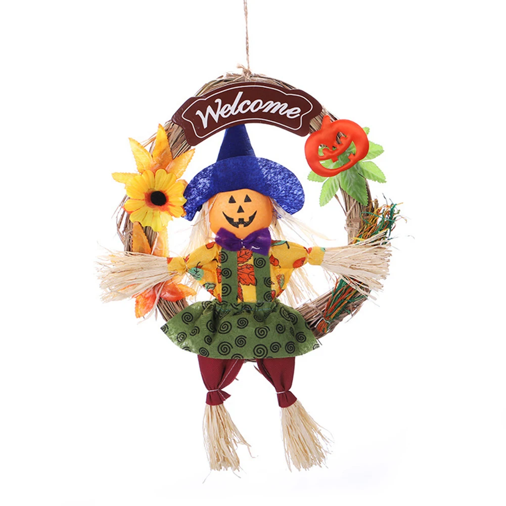 Вечерние висячие украшения на Хэллоуин украшение для сцены соломенный венок