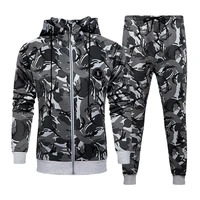 fall 2021 new mens leisure suit hooded sweater sportswear two piece mens camouflage suit