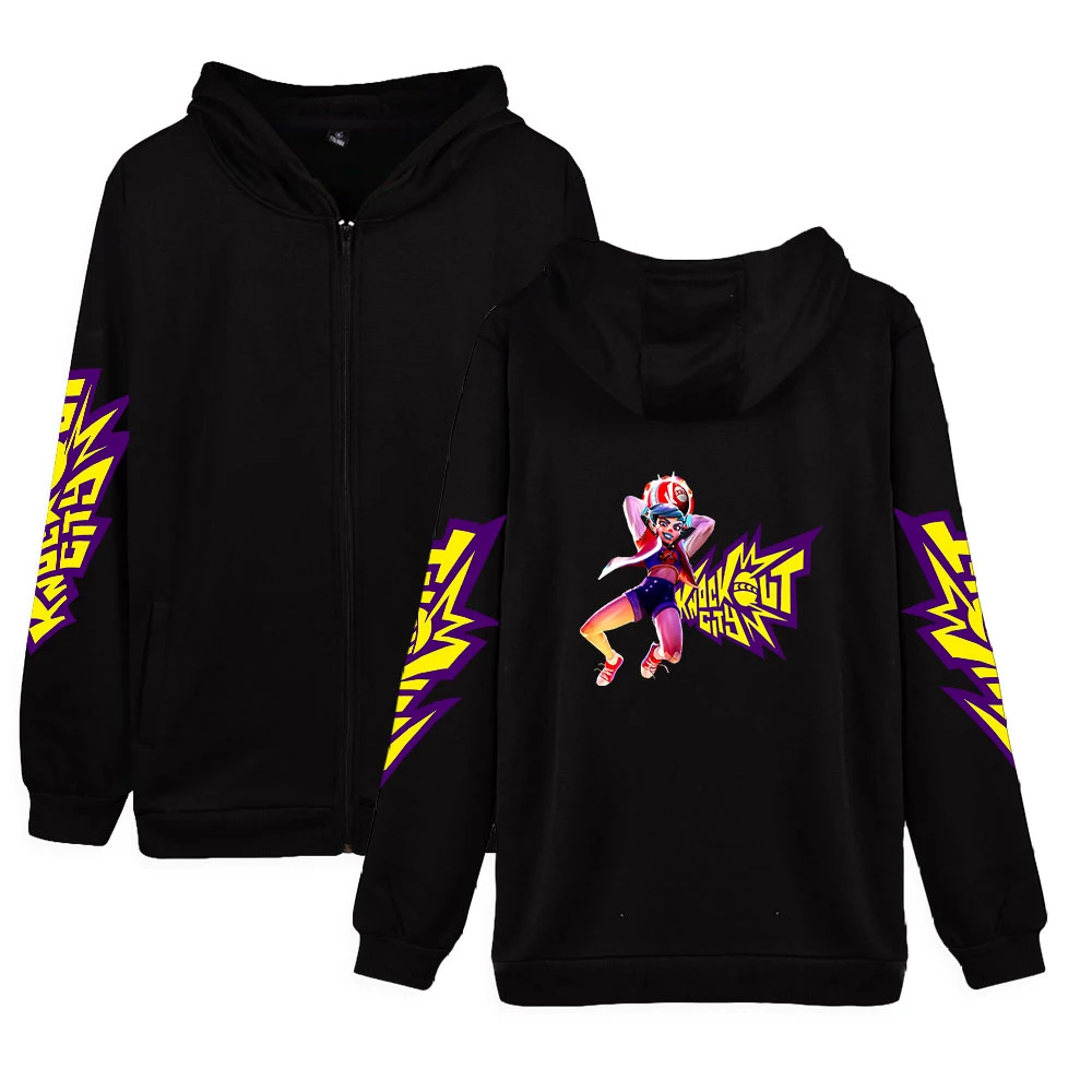 

Knockout City Sweatshirt Zipper Hoodie Women Men's Tracksuit Harajuku Streetwear 2021 Pop Games Fashion Clothes Plus Size