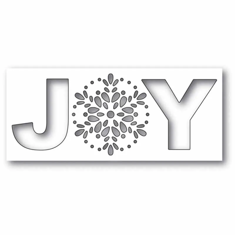 Новый рождественский снежинка Joy Word 2020 металлические пресс-формы для сделай сам
