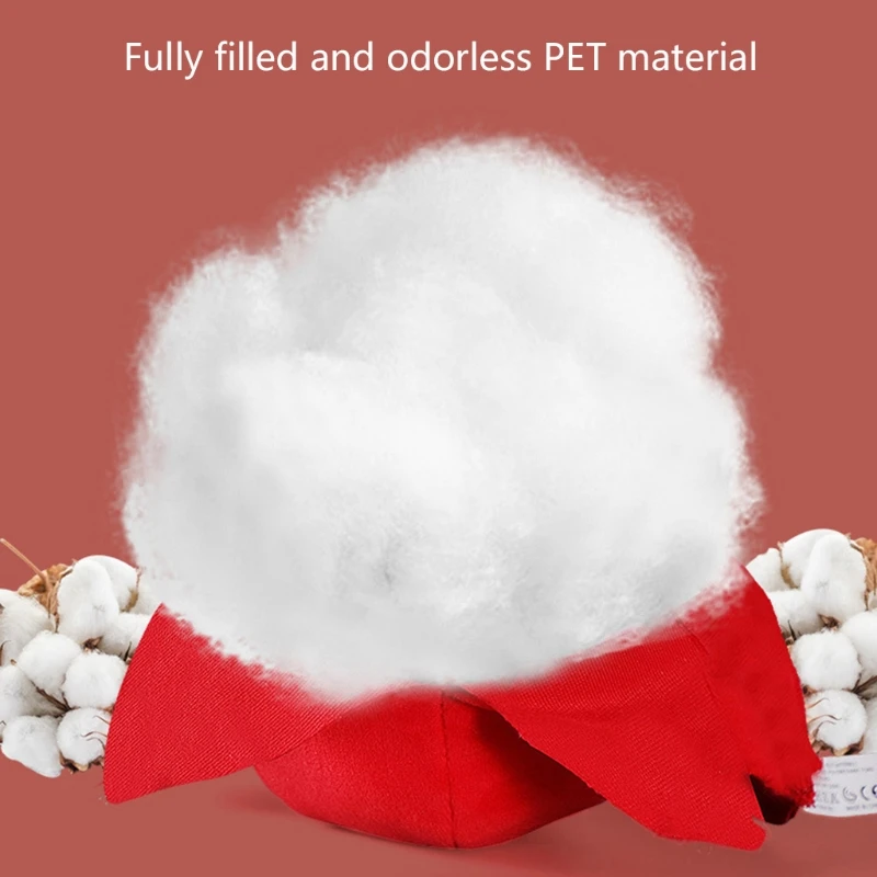 

Fluffy Stuffed Colorful Ball Build-in Rattles Pillow Toy for Newborn Infant Toddler