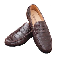 ourui new real crocodile leather business men shoes genuine crocodile leather wear resisting non slip single shoes men shoes