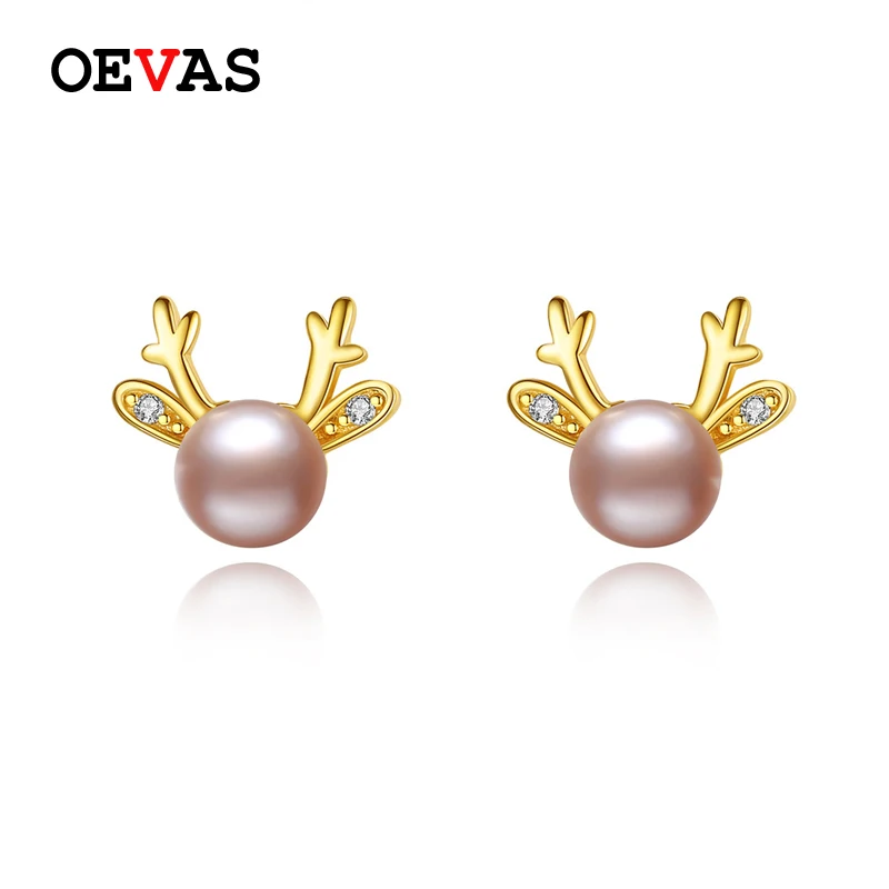OEVAS однотонные 925 Стерлинговое Серебро пресноводный жемчуг Женская высшего