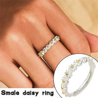 casual opening rings sweet little daisy engagement jewelry for girls fit on all fingers unique fashion wedding ring accessories