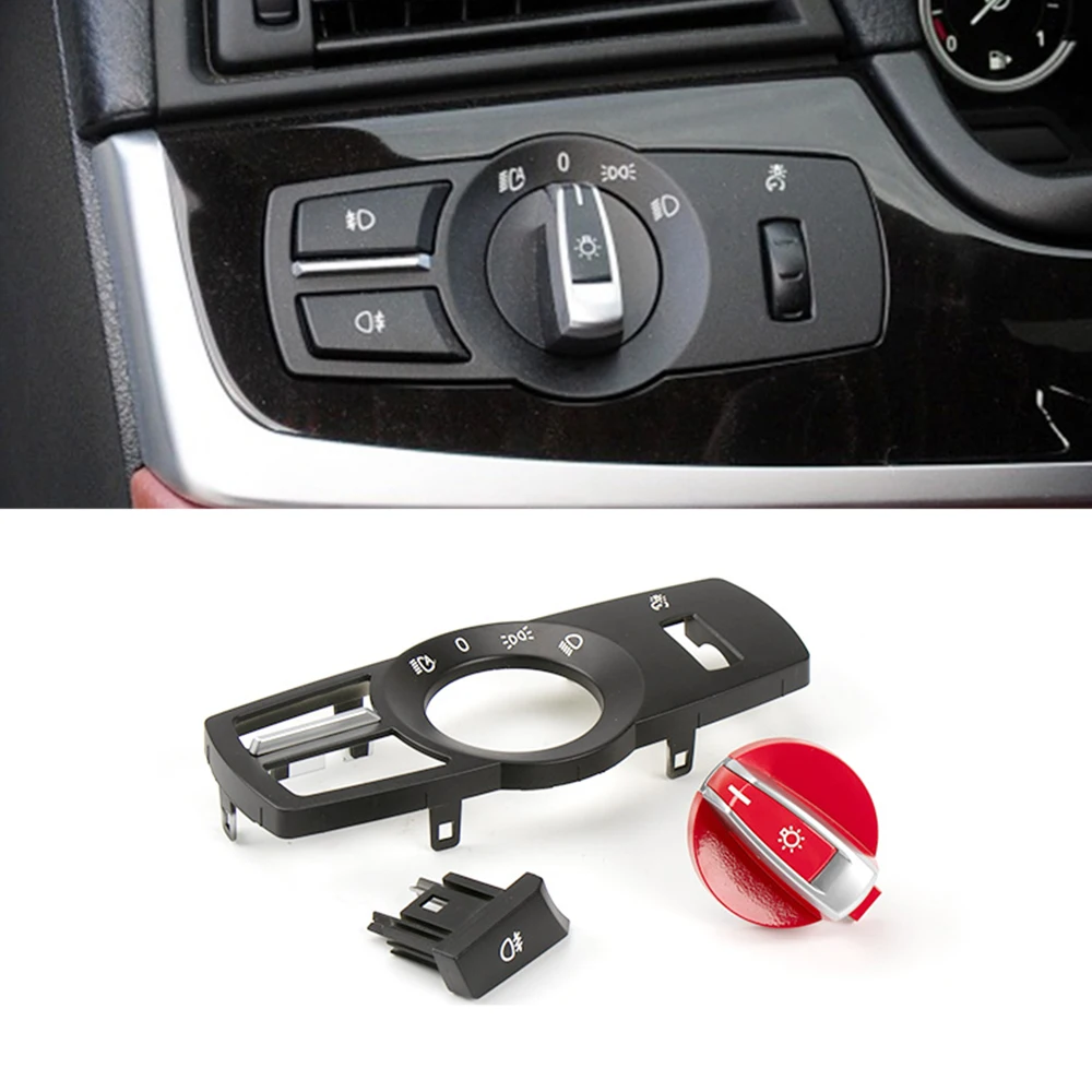 

Headlight Switch knob Cover For BMW F10 F11 F07 F06 F02 F25 F26 Replacement Front Fog Lamp Button Intermediate Headlight Panel