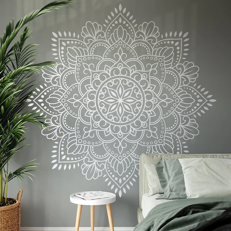 

Modern Home Decoration Accessories Mandala Wall Stickers Vinyl Interior Decor Living Room Bedroom Mehndi Yoga Flower Decals 4765