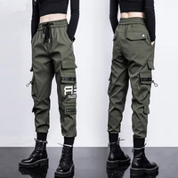 women high waist cargo pants fashion drawstring trousers ladies loose jogger pant plus size high street trouser casual pants