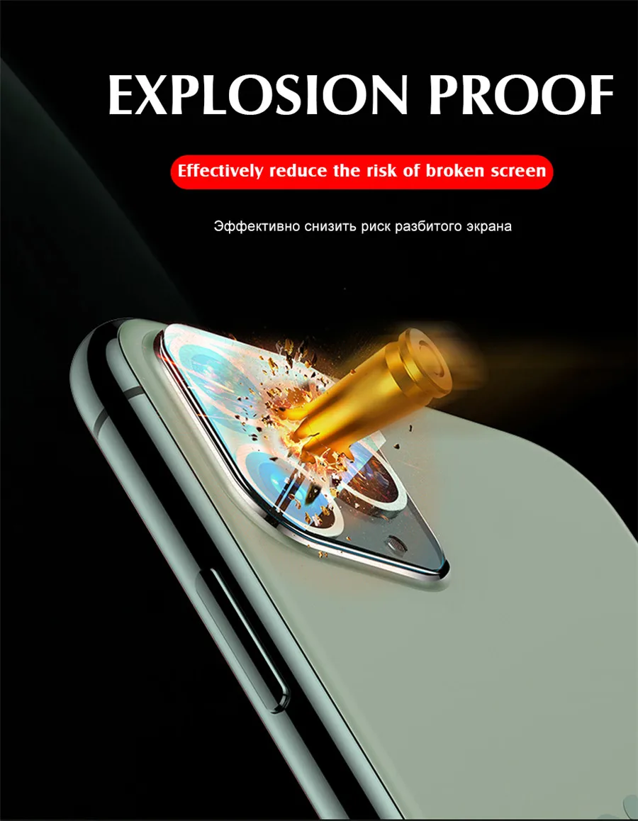 2 в 1 полное покрытие Анти шпион закаленное стекло для iPhone 12 11 Pro Max XS X XR частные