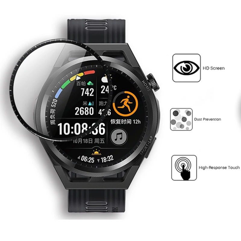 2 шт. защитная пленка с закругленными краями для умных часов Huawei Watch GT Runner