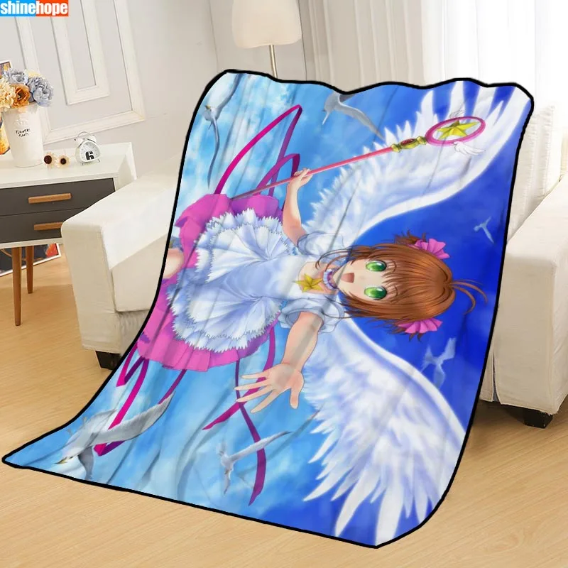 ?? カスタムカードキャプターさくらsakblanketsベッドスローブランケットソフトブランケット夏毛布アニメ毛布旅行毛布