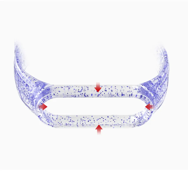 Блестящий силиконовый браслет для Mi Band 5 4 3 сменный ремешок смарт часов Xiaomi NFC