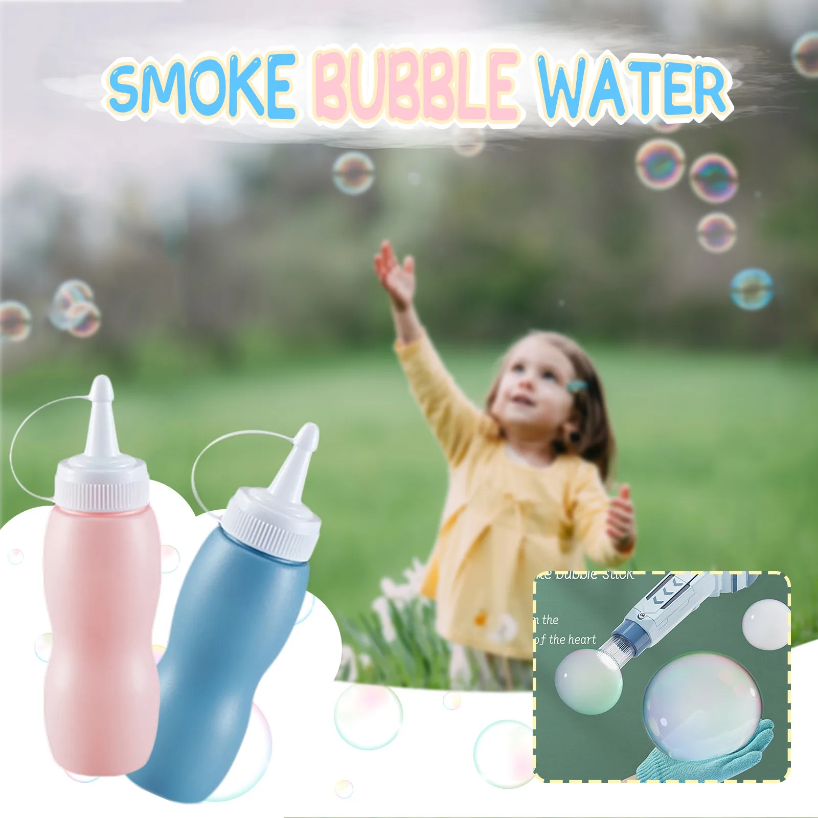 

Bubble Refill Liquid Bubbles Water Fluid Solution Mixture Machine Blower Ready Mixed Soap Materials For Bubbling 58ml Water