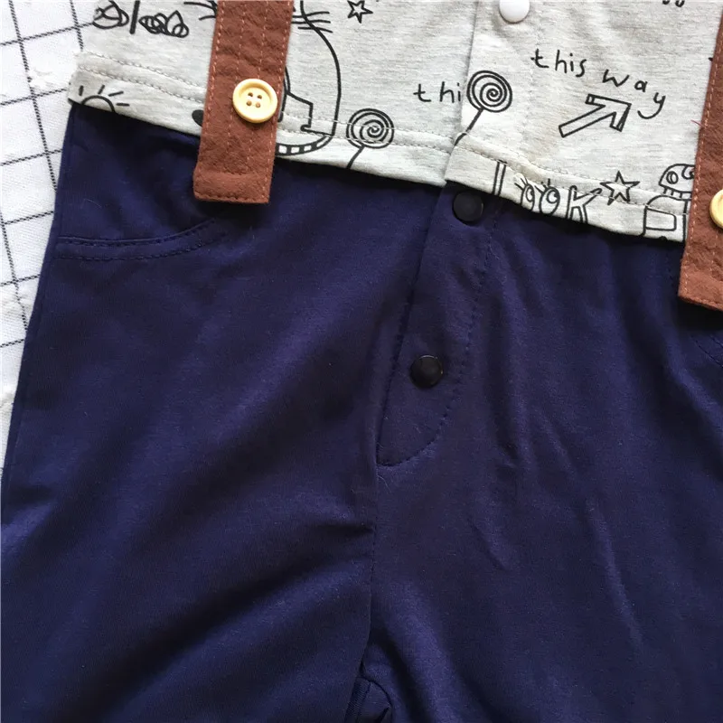 Летняя одежда Tonytaobaby новый стиль мужской комбинезон с открытыми бретелями для