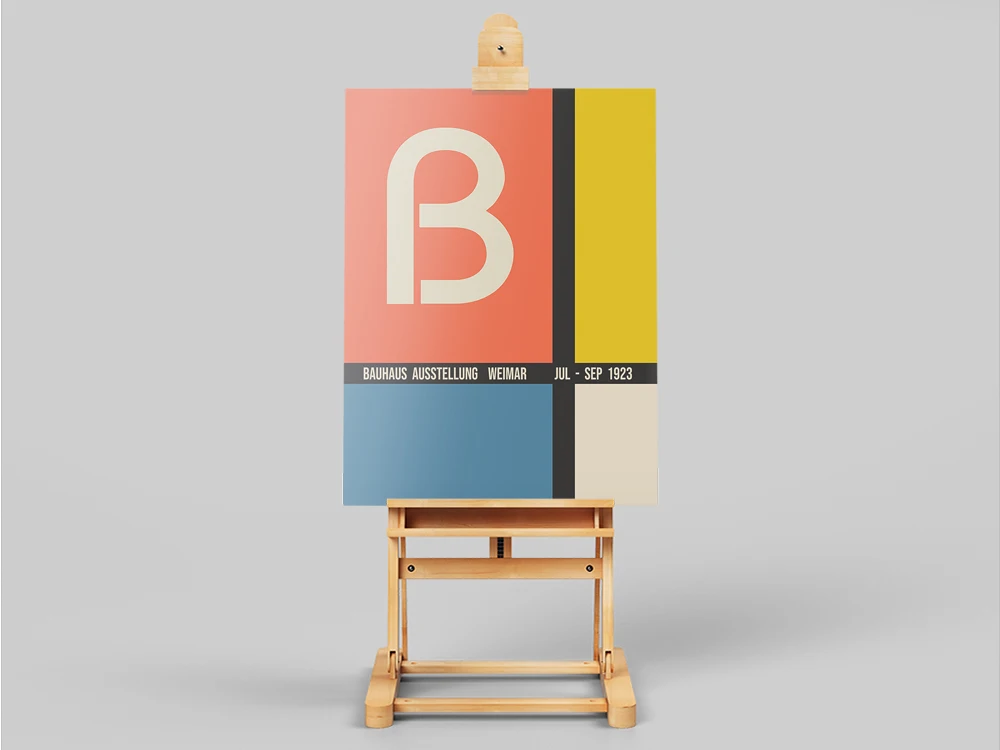 Баухаус Остань Раймер Выставочный постер Настенная картина Холст Картина