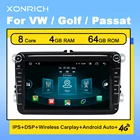 Автомагнитола Carplay для VWVolkswagenGolfPassatb7b6SkodaSeatOctaviaPoloTiguan, 4 Гб, Android 11