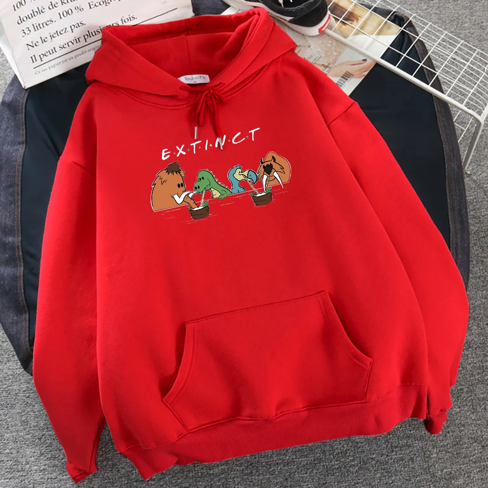 

EXTINCT Cartoons Animal Team Cartoons Hoodies WoWomens Autumn Winter Loose Sweatshirt Cute Hoody Casual Loose Tracksuit