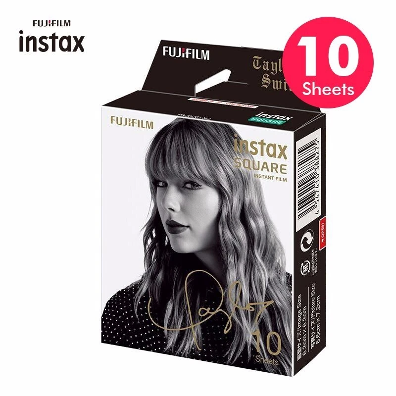 Taylor 10 Оригинальная Fujifilm Instax квадратная мгновенная белая пленка 10 до 100 листов для Fuji SQ10 6 20 SP2 Гибридный формат камер - Цвет: Taylor 10