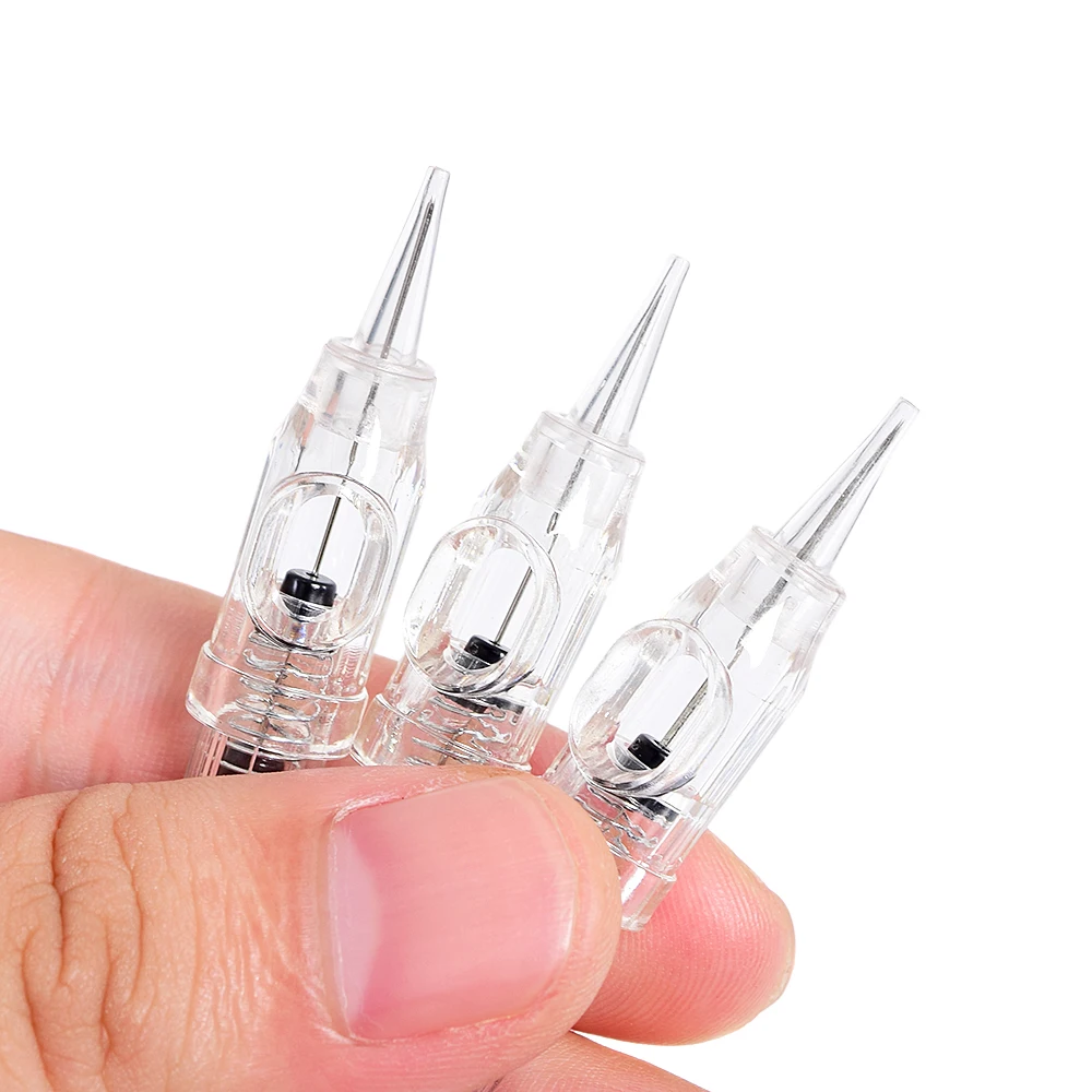 Иглы для татуажа 10 шт. одноразовые иглы картриджей стерилизация Перманентный