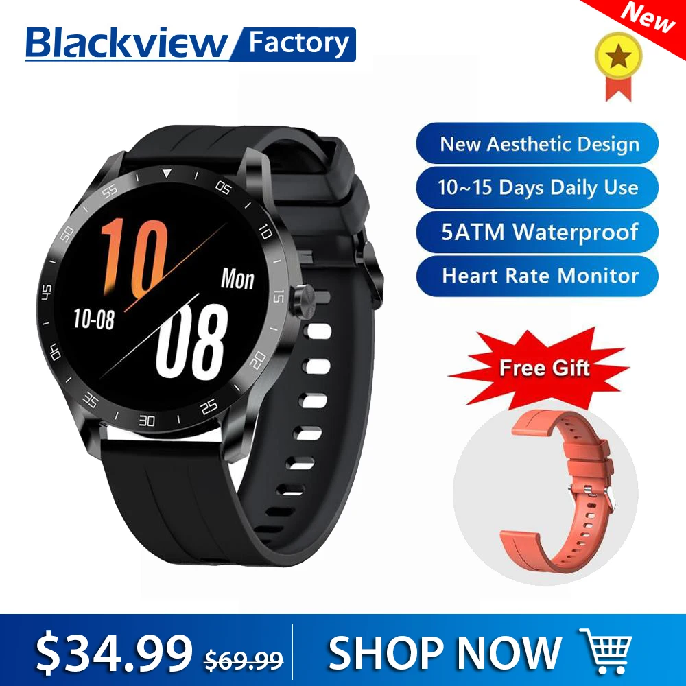 Смарт-часы Blackview X1 для мужчин и женщин спортивные водонепроницаемые часы с