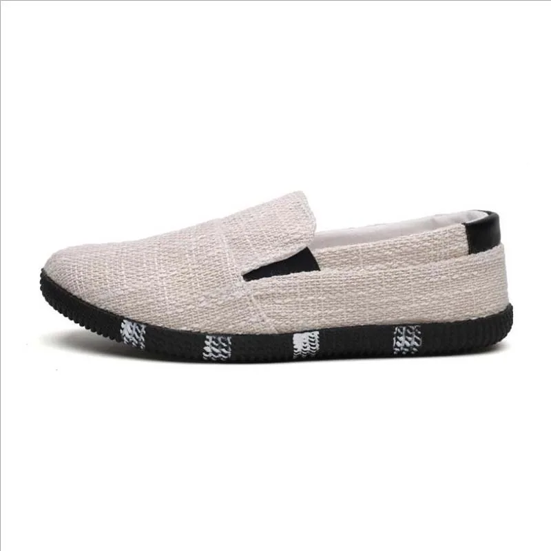 

Men's Casual Shoes Light Hemp Shoes Men Fashion Sneakers Breathable Board Shoes Men Loafers Shoes Flat Shoes Soft Bottom Shoes