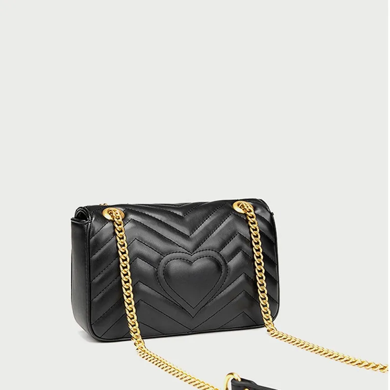 Женская модная Высококачественная стеганая сумка с клапаном на цепочке из