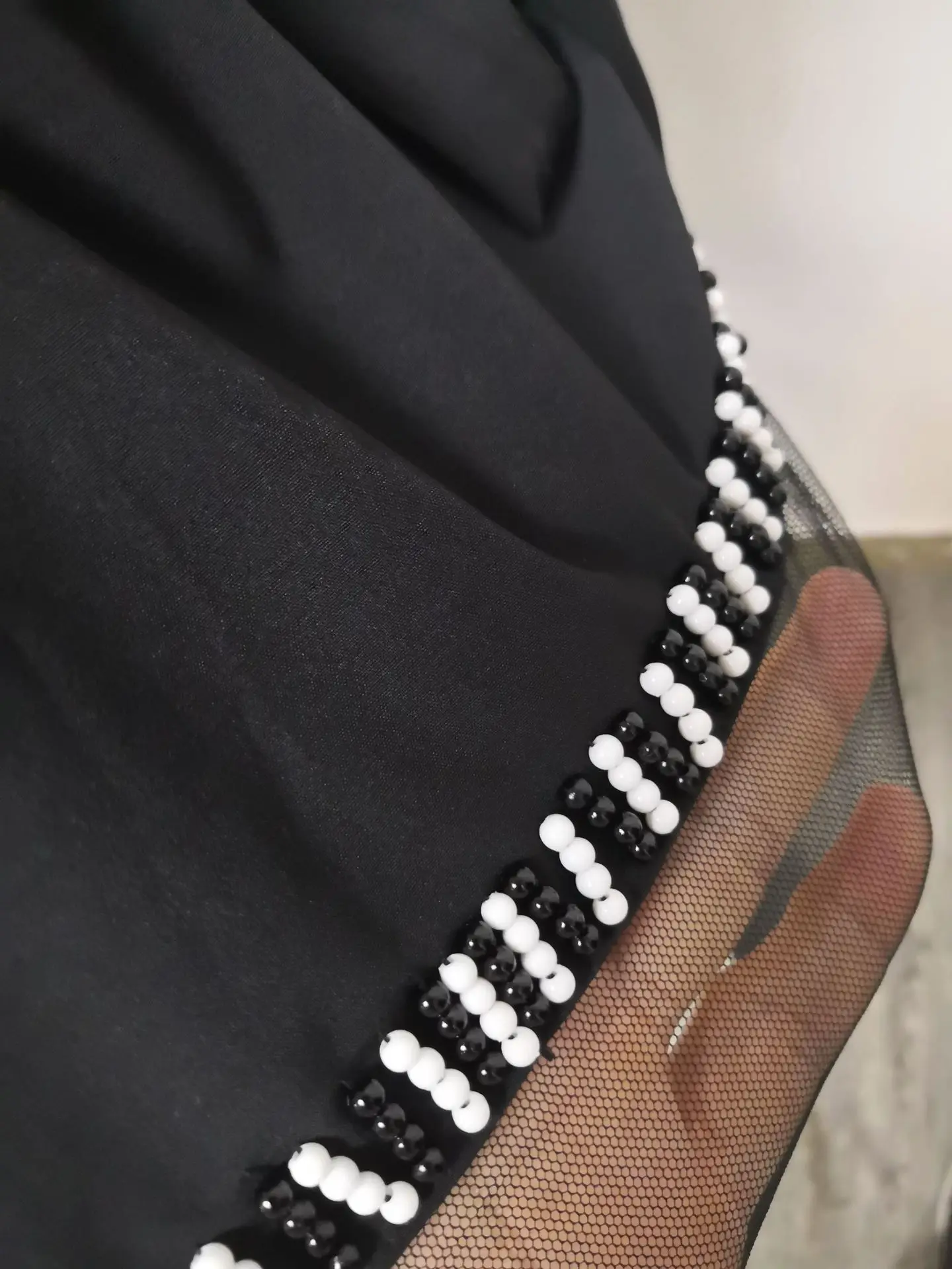 

Turkey Jilbab Abaya Women Lace Beads Moroccan Kaftan Kimono Hijiab Dress Islamic Clothing Open Abaya Woman Dubai Cardigan Robe